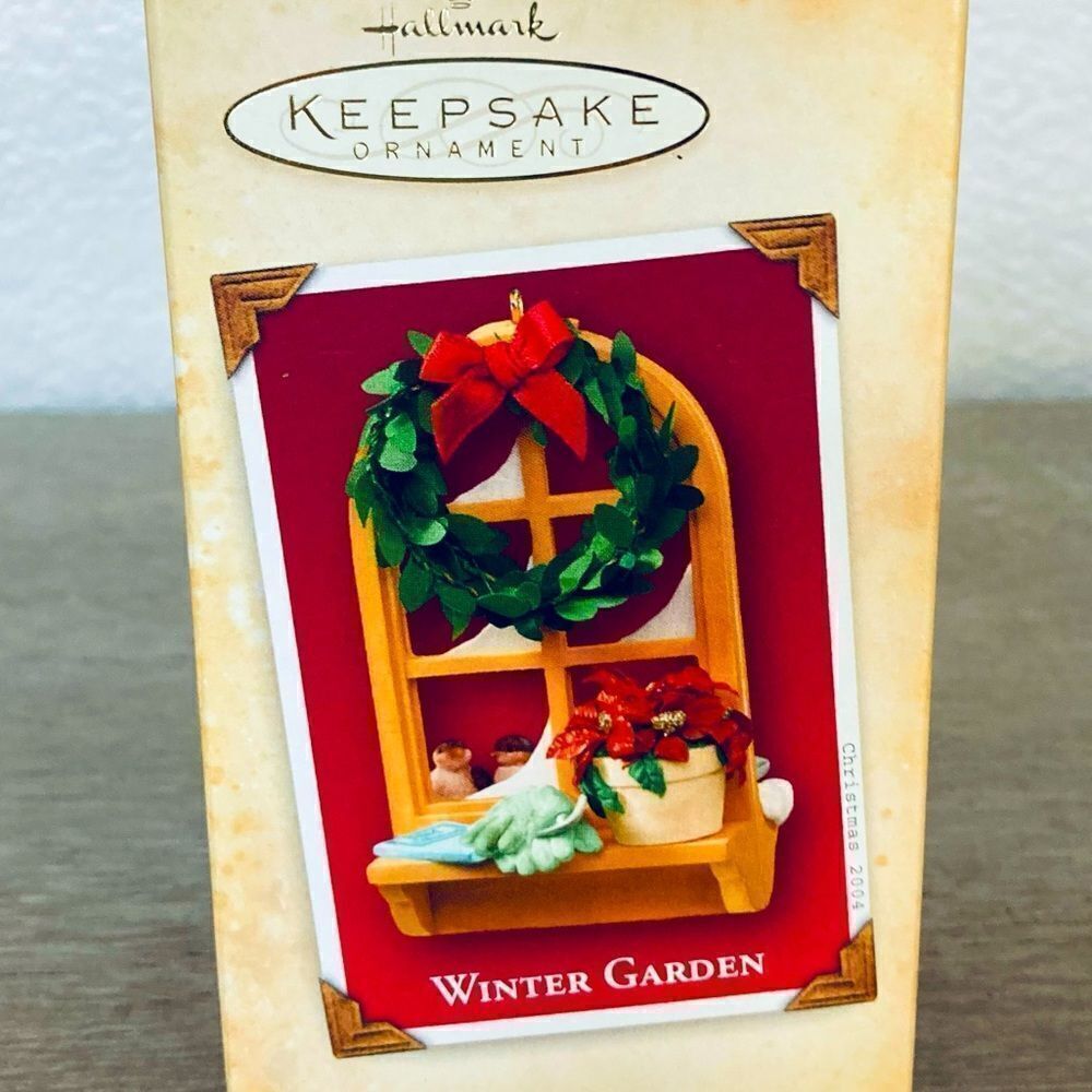 Hallmark Winter Garden Wreath Window Christmas Ornament